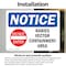 Signmission Rabies Vector Containment Area Sign With Symbol, 10 in W x Rectangle, Vinyl Decal OS-2PACK-NS-D-710-L-17952 - alternate 5